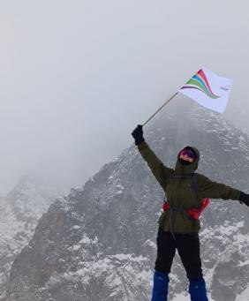 Ms. Rūta, the leader of the Duke of Edinburgh program and a dedicated Dolphins' teacher, shares her insights while ascending to the summit of the Tatra Mountains: 'Perseverance can help you reach the top!'