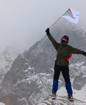 Ms. Rūta, the leader of the Duke of Edinburgh program and a dedicated Dolphins' teacher, shares her insights while ascending to the summit of the Tatra Mountains: 'Perseverance can help you reach the top!'